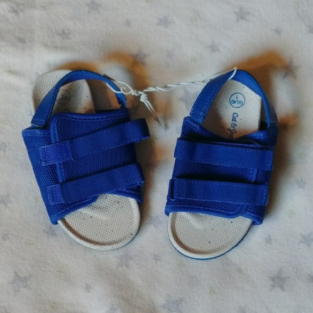 Blue velcro sandals NWOT
